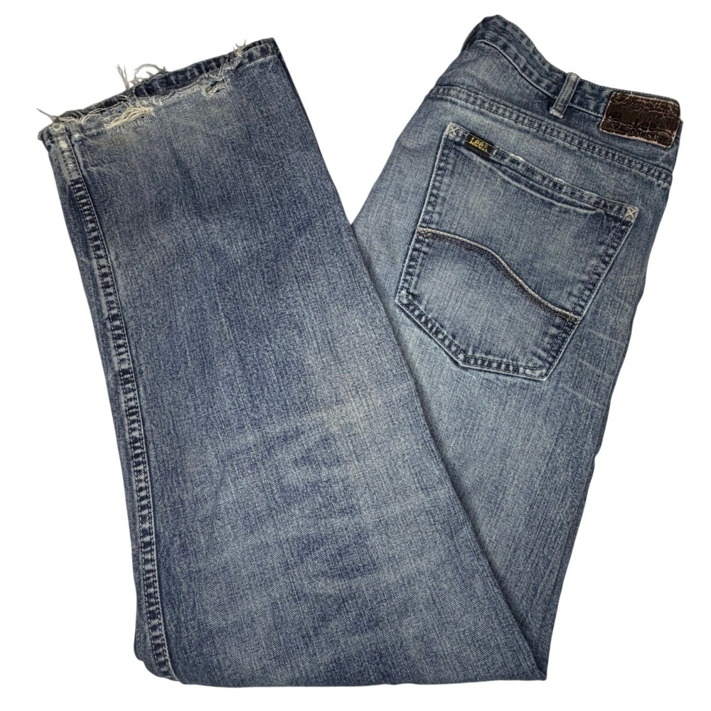 Vintage Y2K 2002 Mens Lee Dungarees Jeans Baggy Loose Fit Skater Grunge 36x32